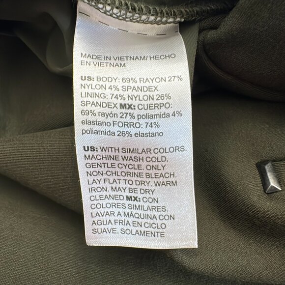 Chico's Pants Size 1 P Petite 8P Medium Olive Green Juliet Slimming Dress Pants - Picture 10 of 12